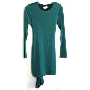 Lover's & Friends Green Tie Back Long Sleeve Bodycon Dress Size XXS NWT